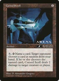 Cursed Scroll (1st Place) (Arena League) - Oversize Cards - Magic: The Gathering card
