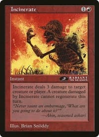 Incinerate (2nd Place) (Arena League) - Oversize Cards - Magic: The Gathering card
