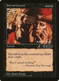 Infernal Contract (2nd Place) (Arena League) - Oversize Cards - Magic: The Gathering card