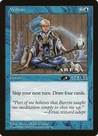Meditate (3rd Place) (Arena League) - Oversize Cards - Magic: The Gathering card
