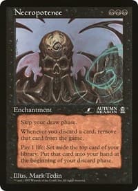 Necropotence (1st Place) (Arena League) - Oversize Cards - Magic: The Gathering card
