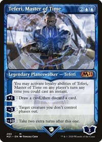 Teferi, Master of Time (Showcase) (290) - Core Set 2021 - Magic: The Gathering card