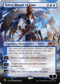 Teferi, Master of Time (Borderless) - Core Set 2021 - Magic: The Gathering card