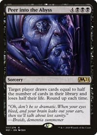 Peer into the Abyss - Core Set 2021 - Magic: The Gathering card