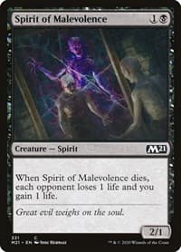 Spirit of Malevolence - Core Set 2021 - Magic: The Gathering card