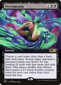 Necromentia (Extended Art) - Core Set 2021 - Magic: The Gathering card