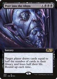 Peer Into the Abyss (Extended Art) - Core Set 2021 - Magic: The Gathering card