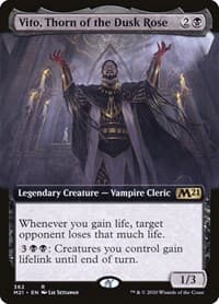Vito, Thorn of the Dusk Rose (Extended Art) - Core Set 2021 - Magic: The Gathering card