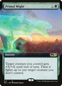 Primal Might (Extended Art) - Core Set 2021 - Magic: The Gathering card