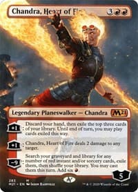 Chandra, Heart of Fire (Borderless) - Core Set 2021 - Magic: The Gathering card