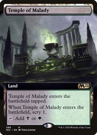 Temple of Malady (Extended Art) - Core Set 2021 - Magic: The Gathering card