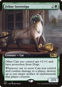 Feline Sovereign (Extended Art) - Core Set 2021 - Magic: The Gathering card