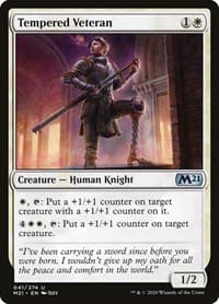 Tempered Veteran - Core Set 2021 - Magic: The Gathering card