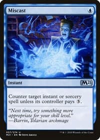 Miscast - Core Set 2021 - Magic: The Gathering card