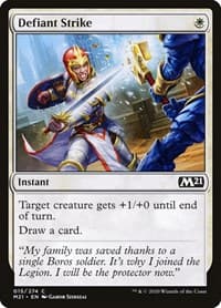 Defiant Strike - Core Set 2021 - Magic: The Gathering card