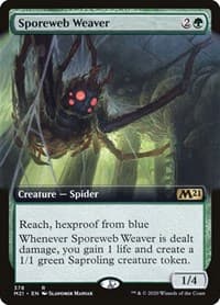 Sporeweb Weaver (Extended Art) - Core Set 2021 - Magic: The Gathering card