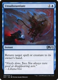 Unsubstantiate - Core Set 2021 - Magic: The Gathering card