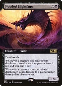 Hooded Blightfang (Extended Art) - Core Set 2021 - Magic: The Gathering card
