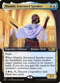 Niambi, Esteemed Speaker (Extended Art) - Core Set 2021 - Magic: The Gathering card
