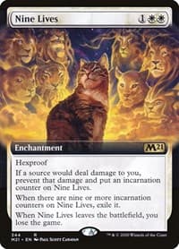 Nine Lives (Extended Art) - Core Set 2021 - Magic: The Gathering card