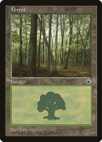 Forest (Slanted Tree) - Portal - Magic: The Gathering card