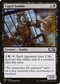 Caged Zombie - Core Set 2021 - Magic: The Gathering card