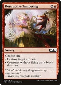 Destructive Tampering - Core Set 2021 - Magic: The Gathering card