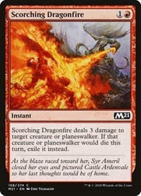 Scorching Dragonfire - Core Set 2021 - Magic: The Gathering card