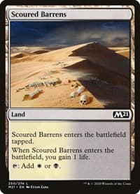 Scoured Barrens - Core Set 2021 - Magic: The Gathering card