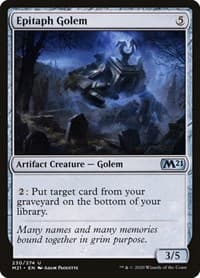 Epitaph Golem - Core Set 2021 - Magic: The Gathering card