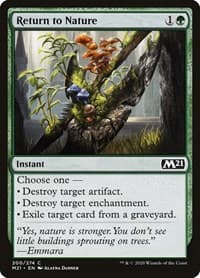 Return to Nature - Core Set 2021 - Magic: The Gathering card