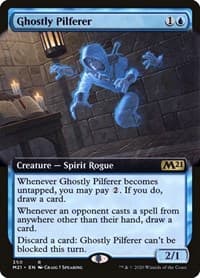 Ghostly Pilferer (Extended Art) - Core Set 2021 - Magic: The Gathering card
