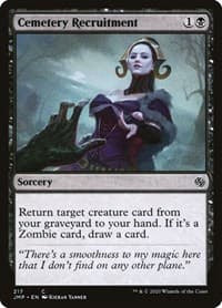 Cemetery Recruitment - Jumpstart - Magic: The Gathering card