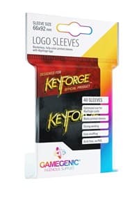 GameGenic KeyForge Logo Sleeves - Black (40-Pack) - GameGenic Card Sleeves - Card Sleeves card