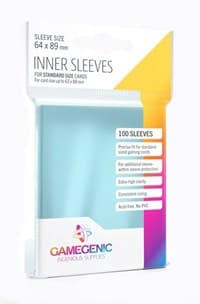GameGenic Inner Sleeves - Clear (100-Pack) (Classic) - GameGenic Card Sleeves - Card Sleeves card