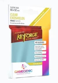 GameGenic KeyForge Exoshields - Clear (40-Pack) - GameGenic Card Sleeves - Card Sleeves card