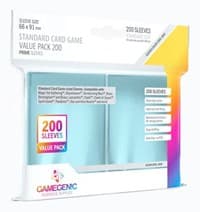 GameGenic Prime Standard Card Game Value Pack - Clear (200-Pack) - GameGenic Card Sleeves - Card Sleeves card