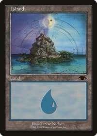 Island - Guru - Guru Lands - Magic: The Gathering card