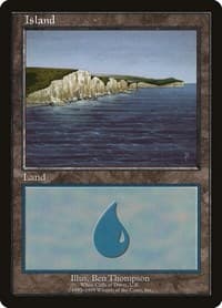 Island - White Cliffs of Dover - European Lands - Magic: The Gathering card