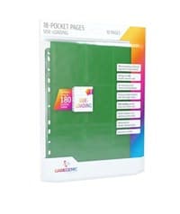 GameGenic 18-Pocket Pages Side-Loading - Green (10-Pack) - GameGenic Protective Pages - Protective Pages card
