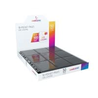 GameGenic 18-Pocket Pages Side-Loading Display Box - Black (50-Pages) - GameGenic Protective Pages - Protective Pages card