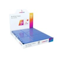 GameGenic 18-Pocket Pages Side-Loading Display Box - Blue (50-Pages) - GameGenic Protective Pages - Protective Pages card