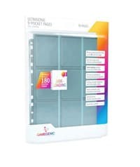 GameGenic Ultrasonic 9-Pocket Pages Side-Loading - Clear (10-Pack) - GameGenic Protective Pages - Protective Pages card
