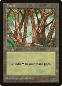 Forest - Blue Pack (Rush) - APAC Lands - Magic: The Gathering card