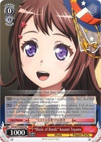 "Music of Bonds" Kasumi Toyama - BanG Dream! Vol.2 - Weiss Schwarz card