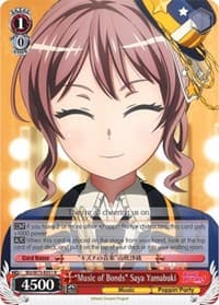 "Music of Bonds" Saya Yamabuki - BanG Dream! Vol.2 - Weiss Schwarz card