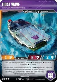 Tidal Wave - Dark Fleet (Aircraft Carrier) - Transformers Promos - Transformers TCG card