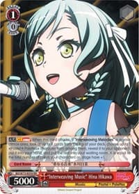 "Interweaving Music" Hina Hikawa - BanG Dream! Vol.2 - Weiss Schwarz card