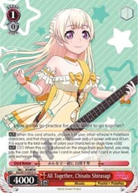 All Together, Chisato Shirasagi - BanG Dream! Vol.2 - Weiss Schwarz card