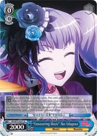 "Unwavering Music" Ako Udagawa - BanG Dream! Vol.2 - Weiss Schwarz card